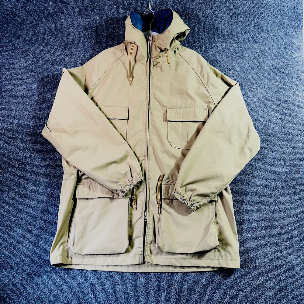 Woolrich Parka Jacket Men Large Lined Chore Outdoor Fish Vintage Made In USA 80s